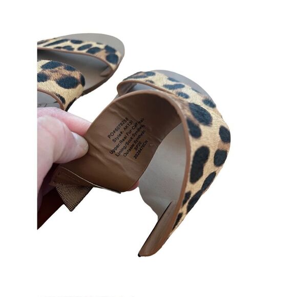 J Crew women’s flat sandals calf hair animal print size 6 - Picture 4 of 5